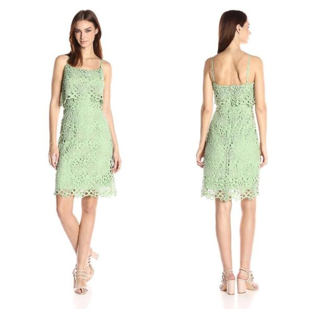Nanette Lepore Lace Dress Women Size 12 Bella Donna Floral Crochet Party Wedding